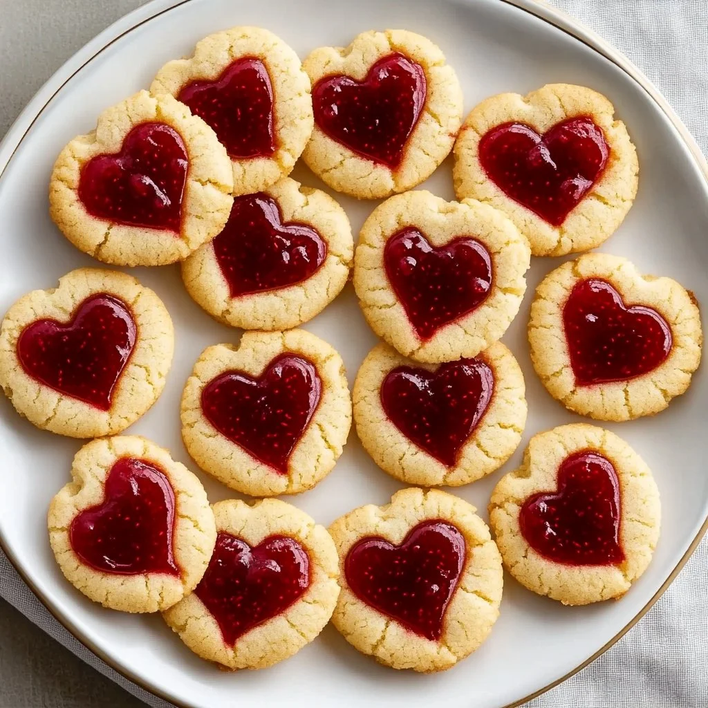 Thumbprint Heart Cookies Recipe