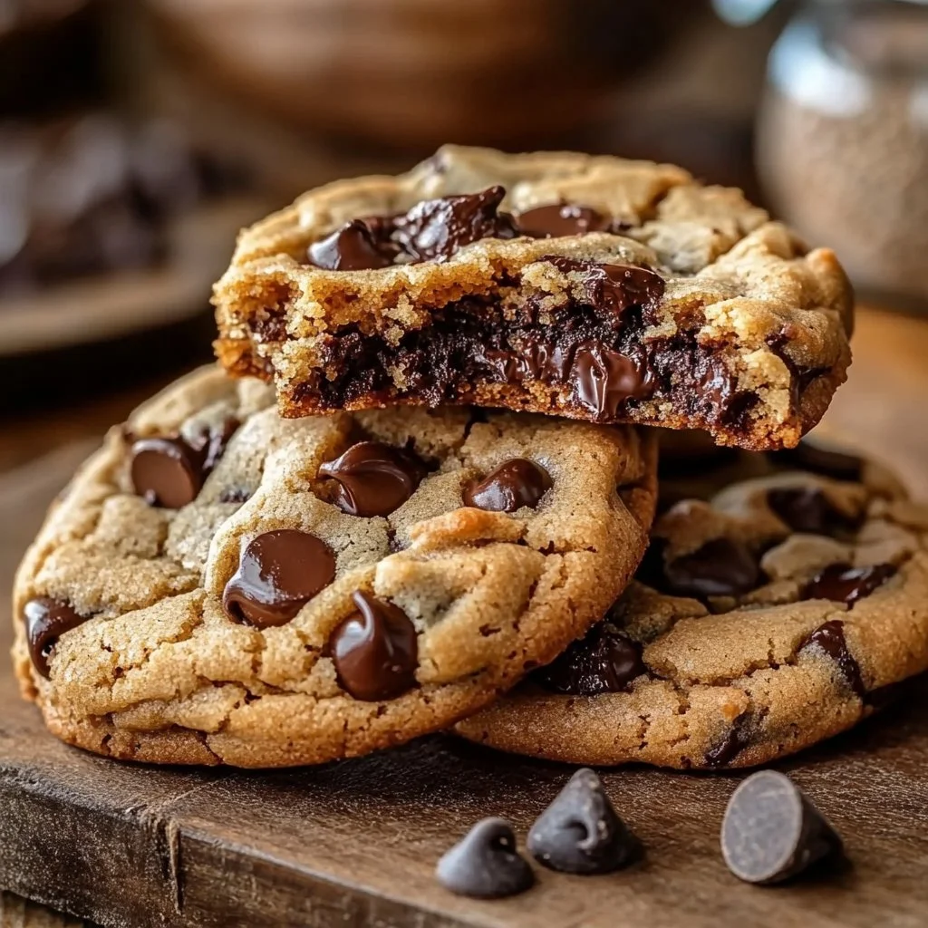 Ultra Thick Bakery Style Chocolate Chip Cookies – Crispy Edges, Gooey Centers, and Loaded with Chocolate!