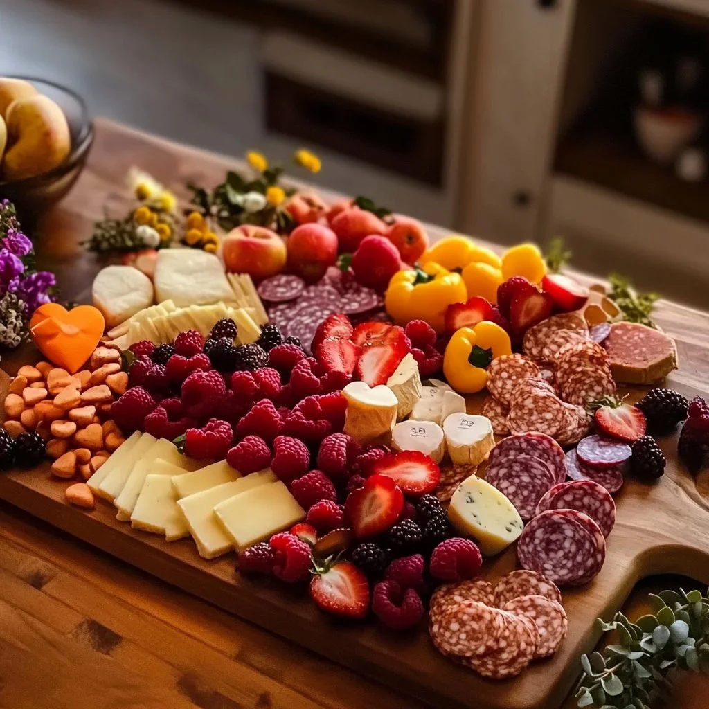 Valentine's Day Cheese Snack Board
