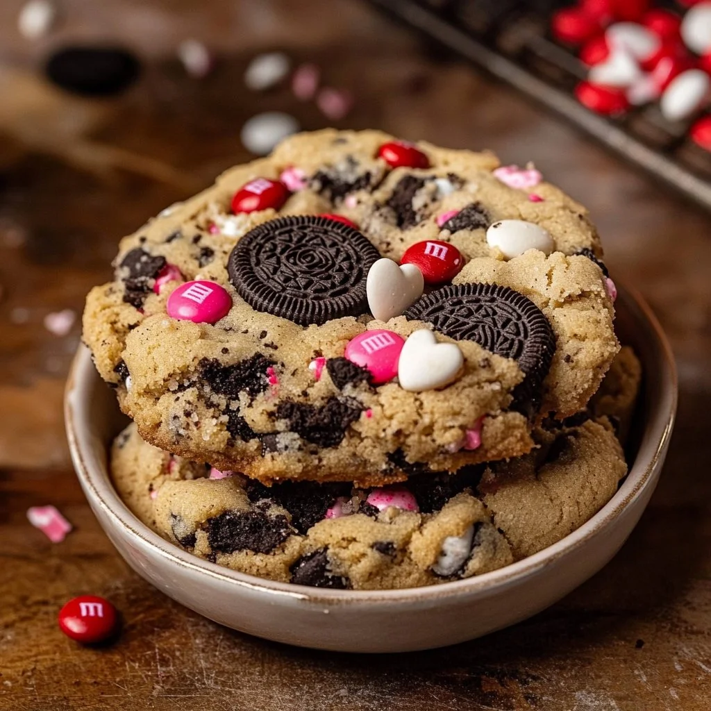 Valentine's Day Oreo M&M's Cookies