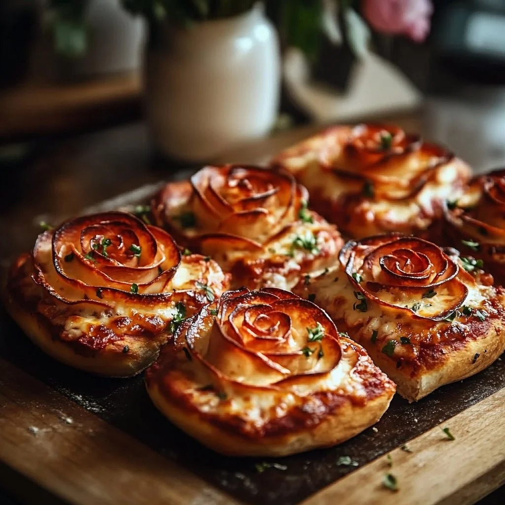 Valentine's Day Pizza Roses