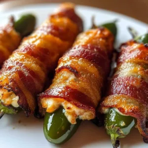 Bacon-wrapped jalapeño poppers served on a platter for a keto snack.