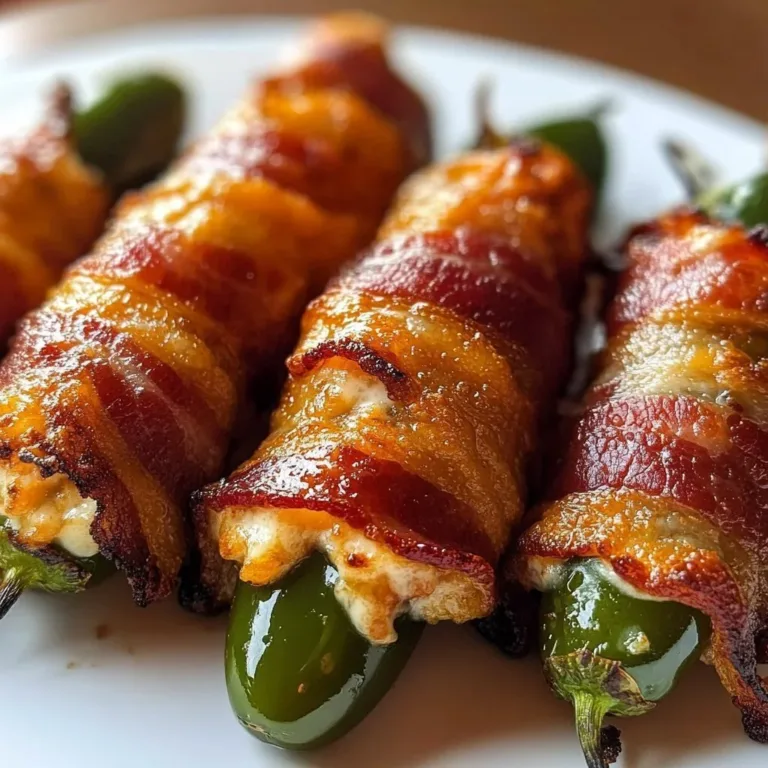 Bacon-wrapped jalapeño poppers served on a platter for a keto snack.