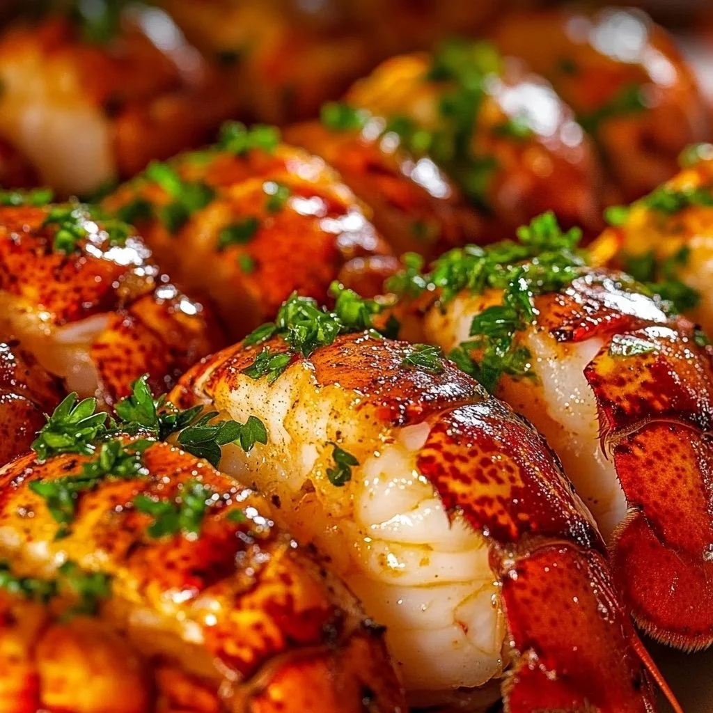 Baked Lobster Tails with Lemon Garlic Butter