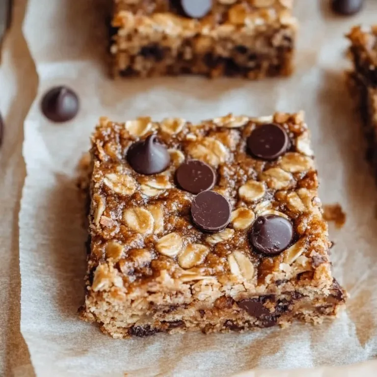 Homemade Banana Oatmeal Bars with oats and ripe bananas on a wooden table