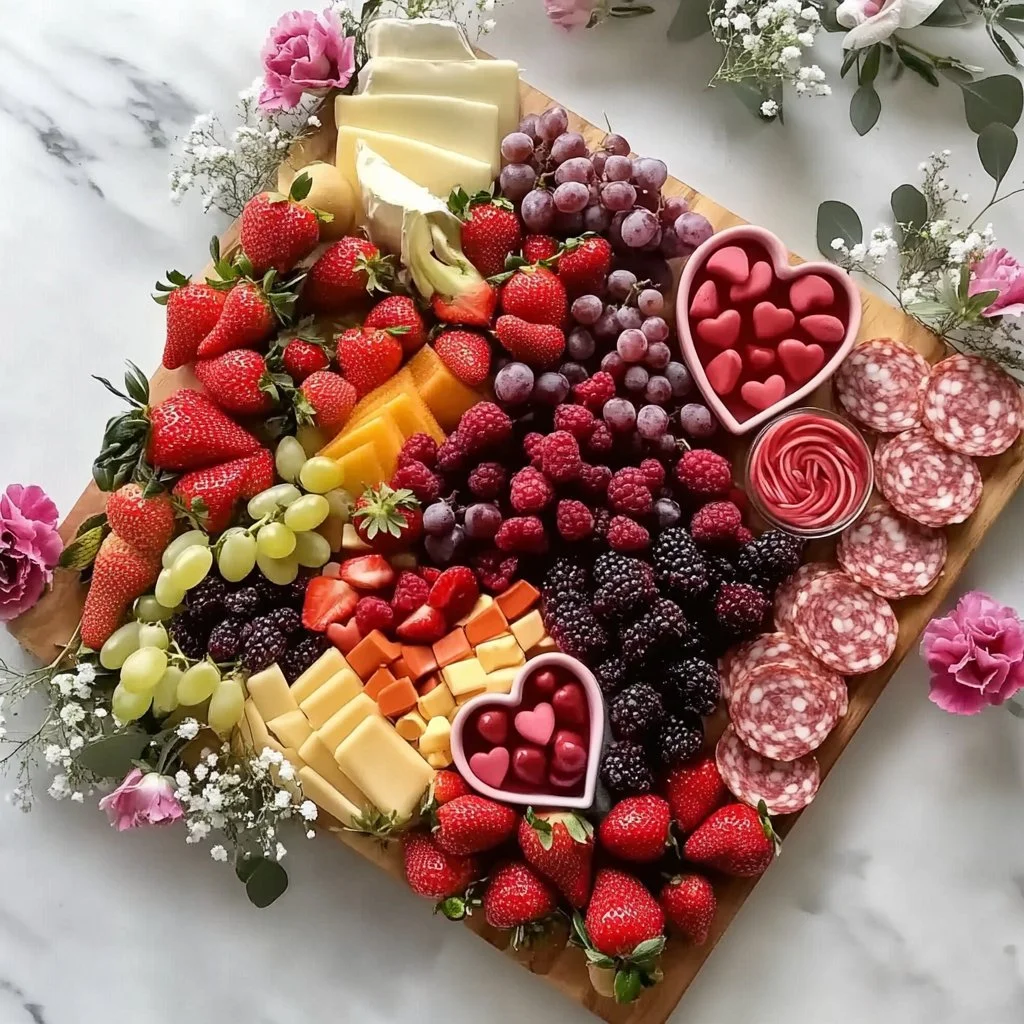 Valentine's Day Cheese Snack Board