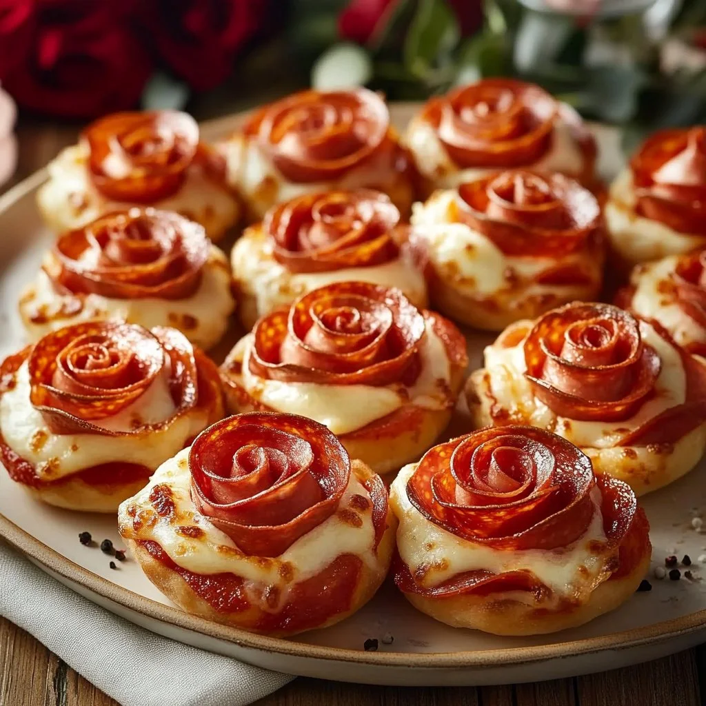 Valentine's Day Pizza Roses
