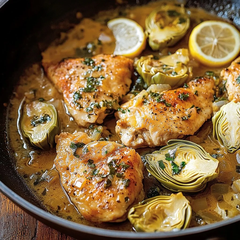 Chicken Piccata with Artichokes