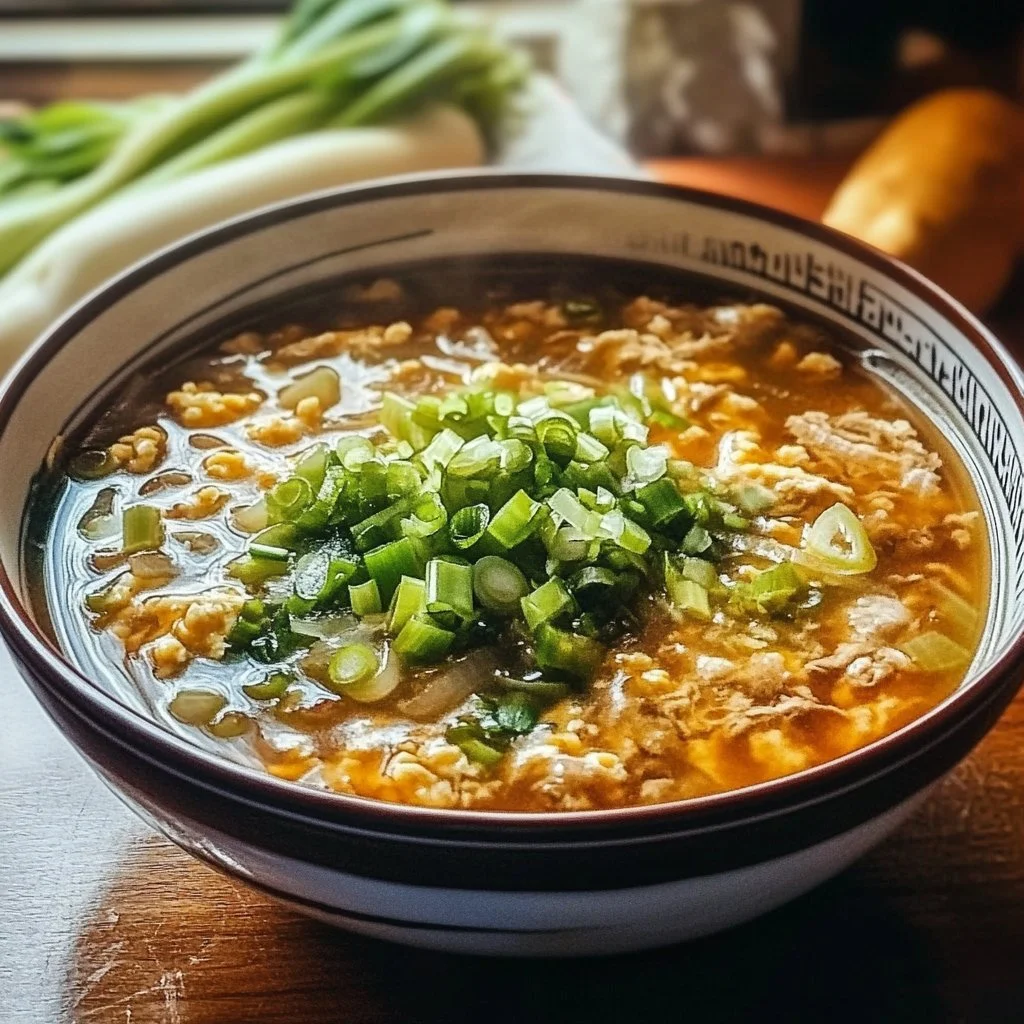 Cozy One-Pot Egg Roll Soup with Green Onions and Ginger