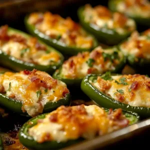 Crunchy bacon cheddar jalapeno poppers appetizer ready to serve