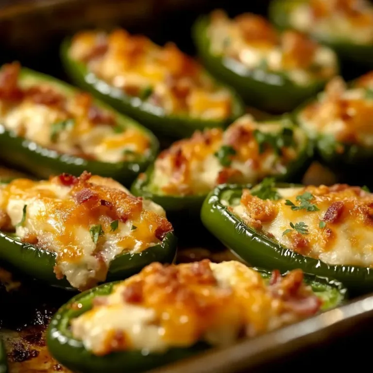 Crunchy bacon cheddar jalapeno poppers appetizer ready to serve