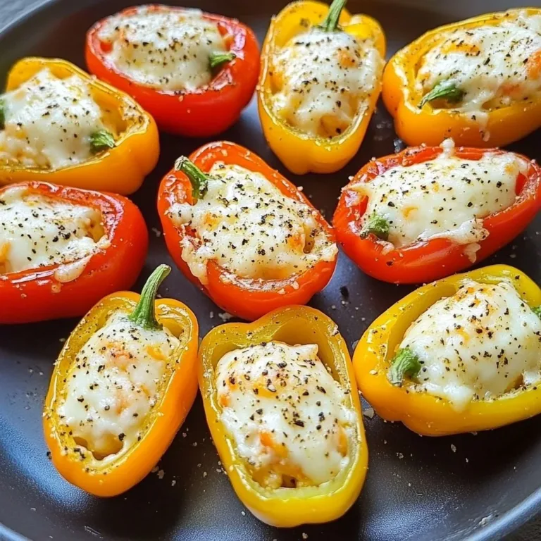 Easy cheese stuffed peppers with bagel seasoning served as a tasty appetizer