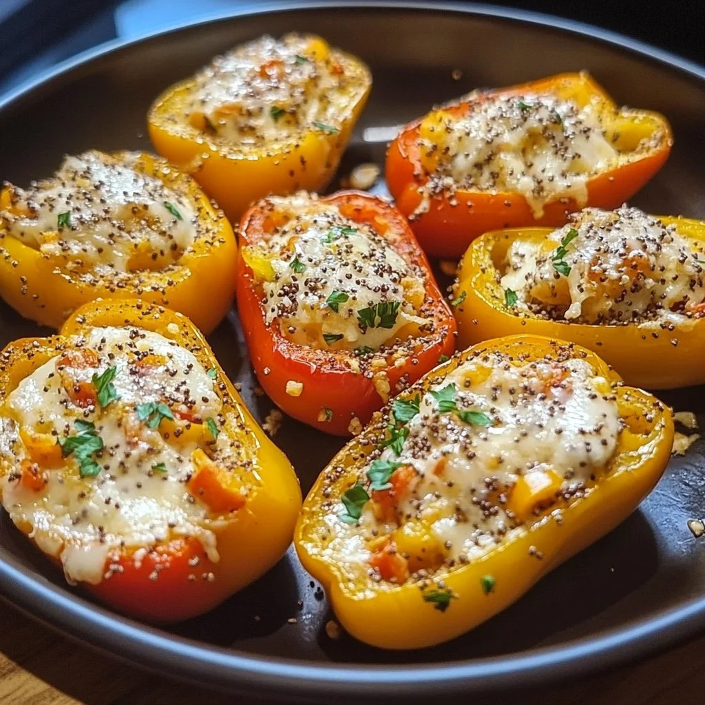 Easy Cheese and Everything Bagel-Stuffed Mini Peppers