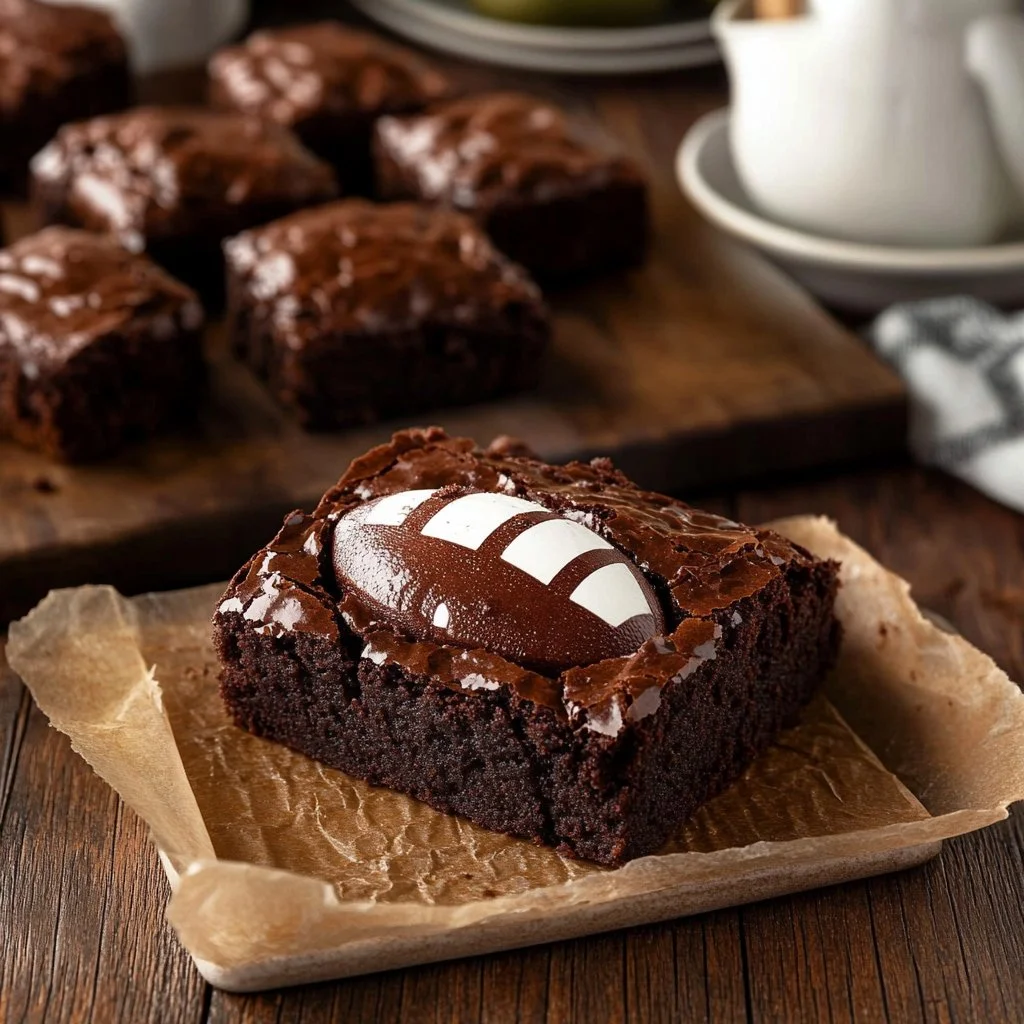 Fudgy football brownies