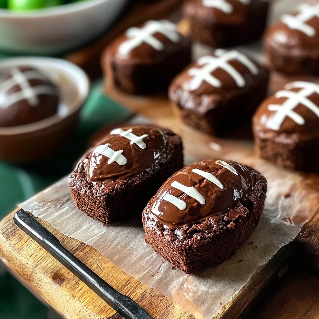 How to Make Super Easy Football Shaped Brownies
