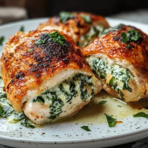 Delicious plate of stuffed chicken inspired by Ruth's Chris recipe