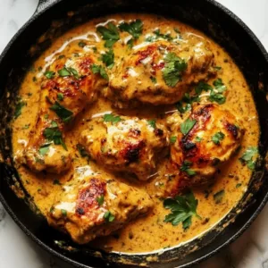 Delicious Marry Me Chicken served with herbs and creamy sauce