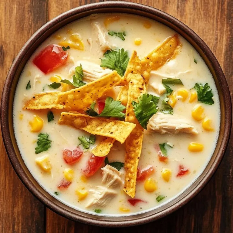 Creamy Mexican Chicken Corn Chowder served in a bowl with toppings