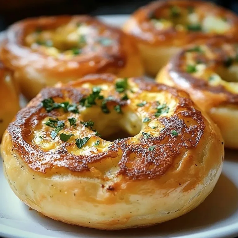 Delicious quiche stuffed bagels, perfect for a hearty breakfast or brunch.