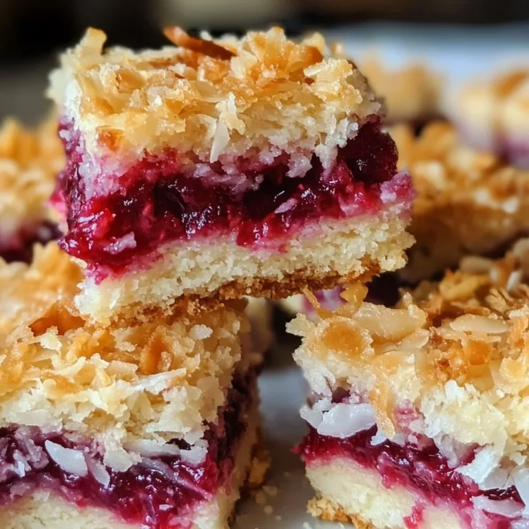 Delicious raspberry coconut bars on a white plate with fresh raspberries