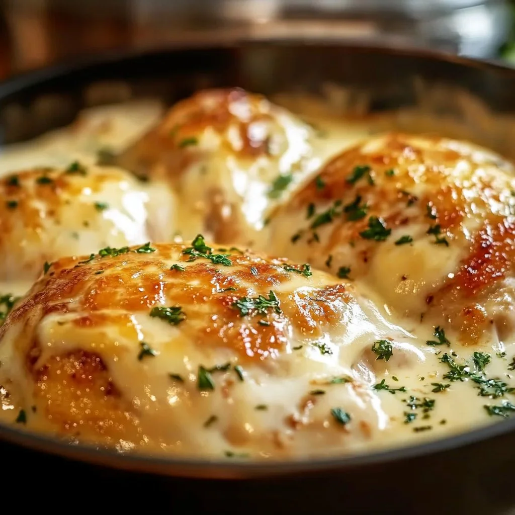 Smothered Cheesy Sour Cream Chicken
