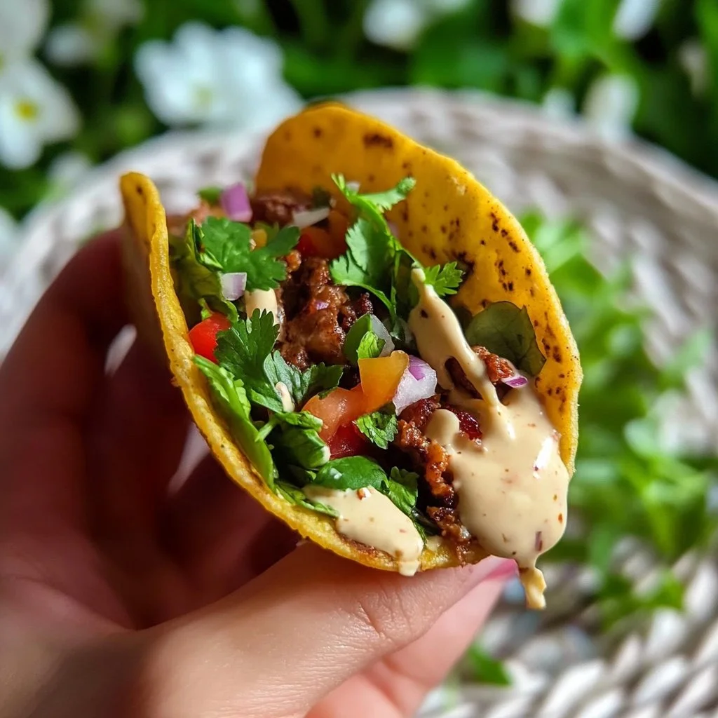 Speedy Smash Chicken Caesar Tacos
