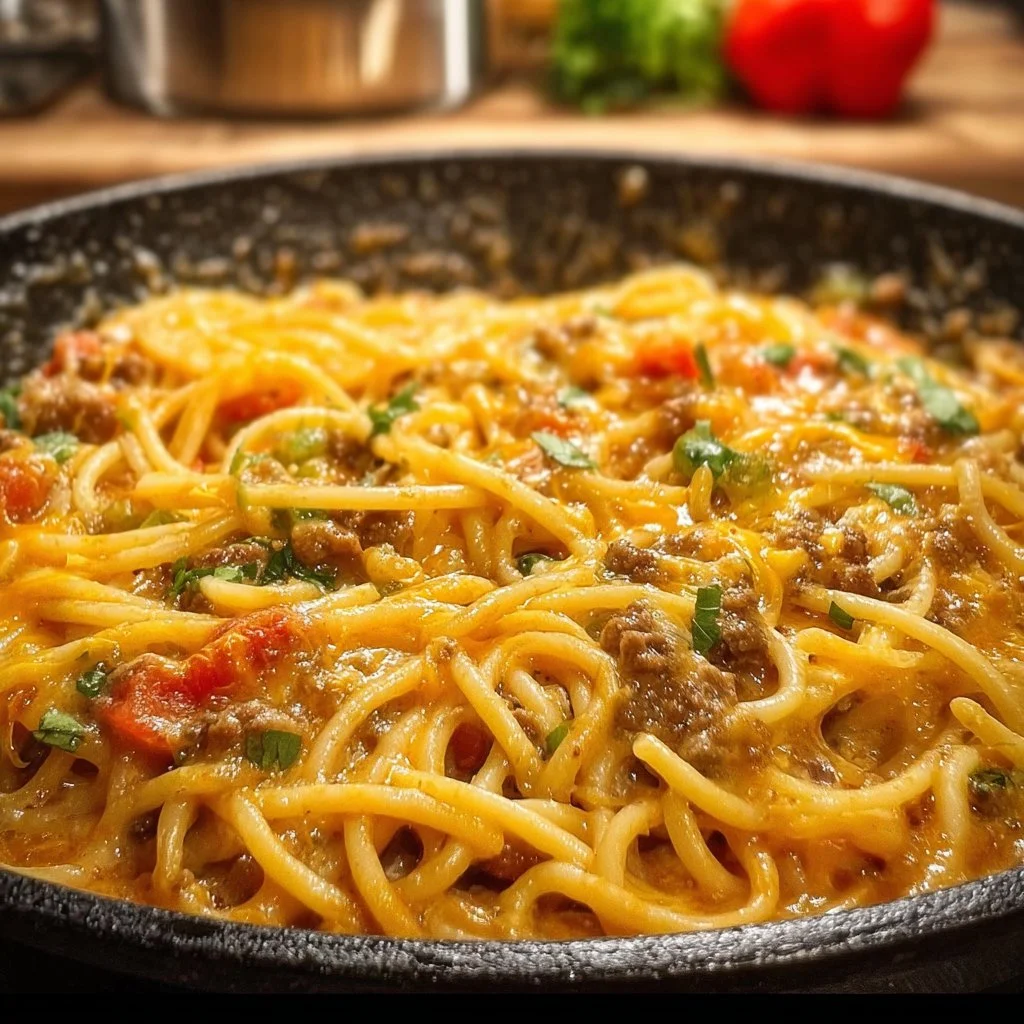 Cheesy Spaghetti with Rotel
