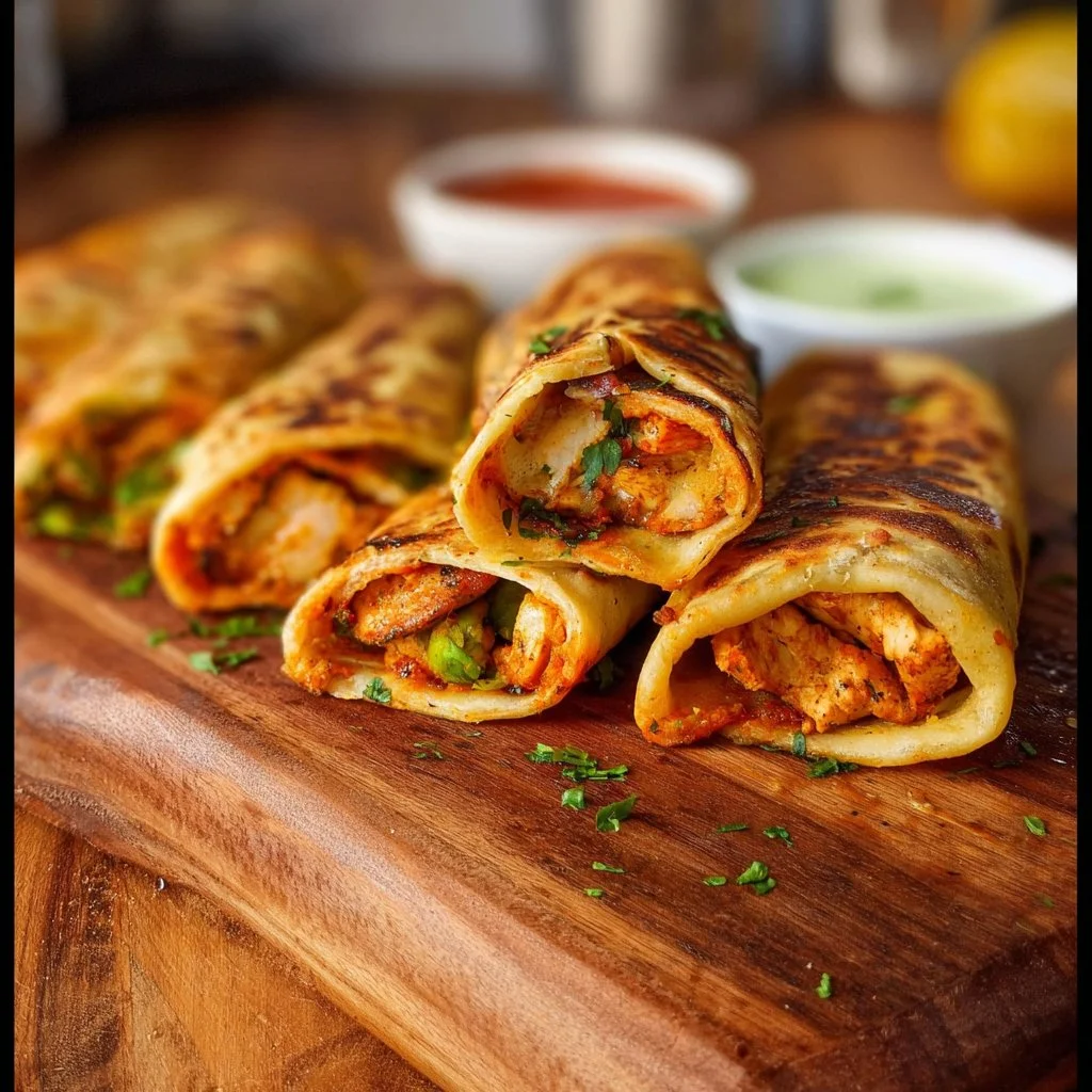 Chicken Tikka Paratha Rolls
