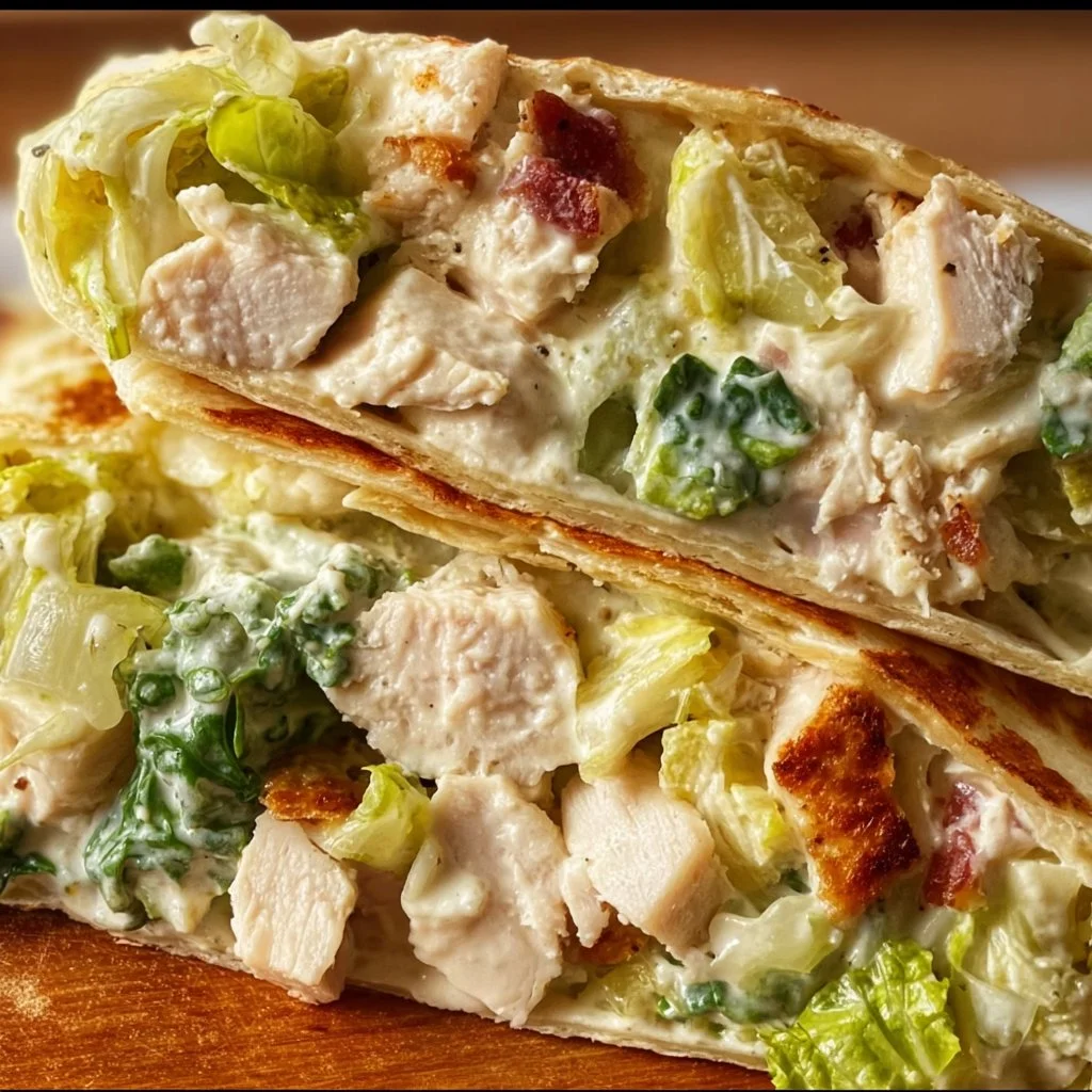 Chopped Chicken Caesar Salad Wrap