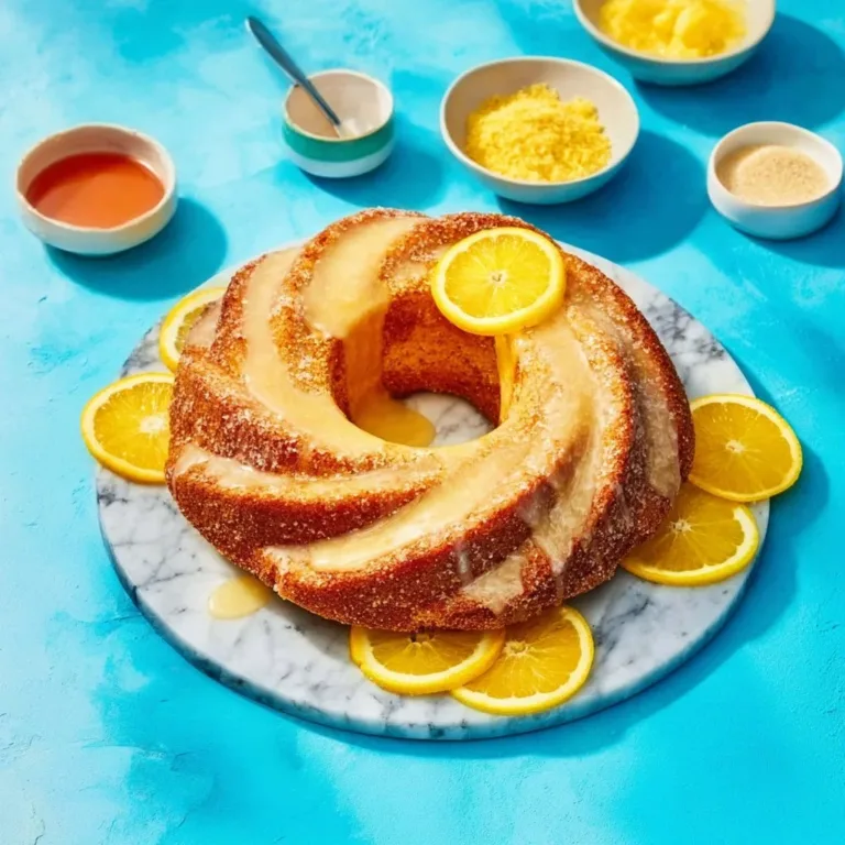 Delicious homemade Citrus Cake topped with fresh citrus fruits.