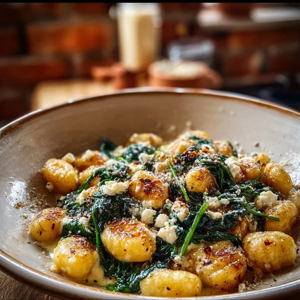 Creamy Gnocchi with Spinach and Feta