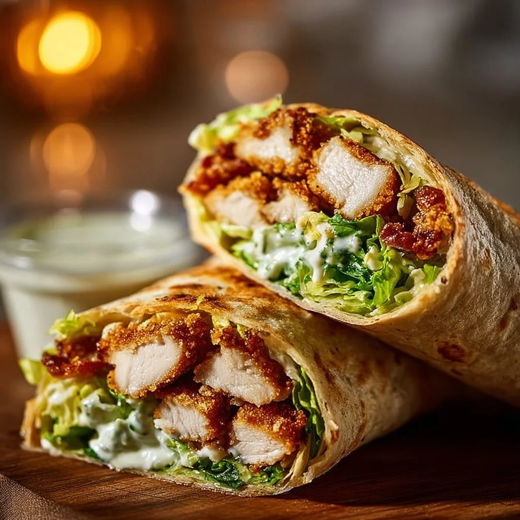 Crispy Chicken Caesar Wrap