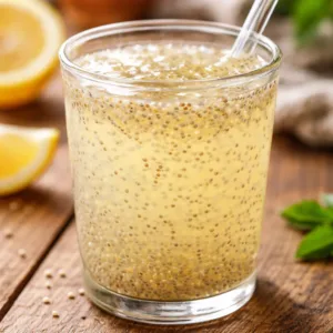 Homemade appetite suppressant drink recipe with apple cider vinegar and natural herbs.
