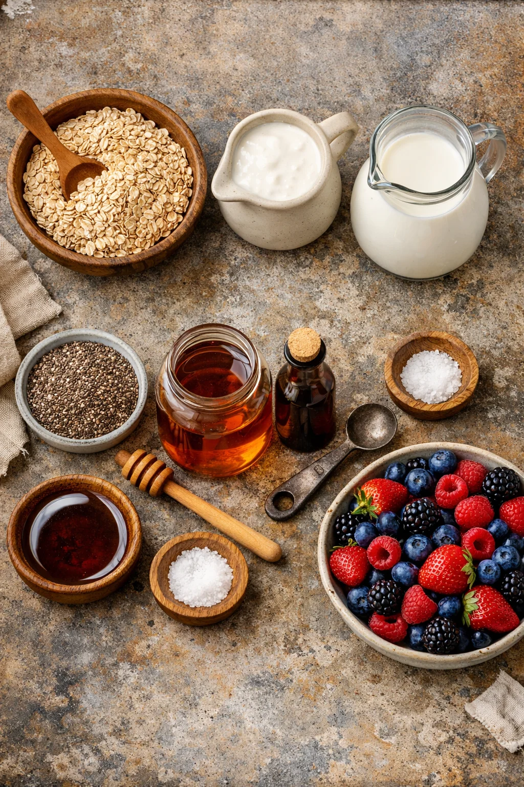 Deliciously Creamy Kefir Overnight Oats with Fresh Berries