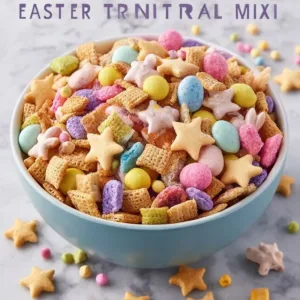 Colorful Easter Bunny Bait Trail Mix with candy and nuts