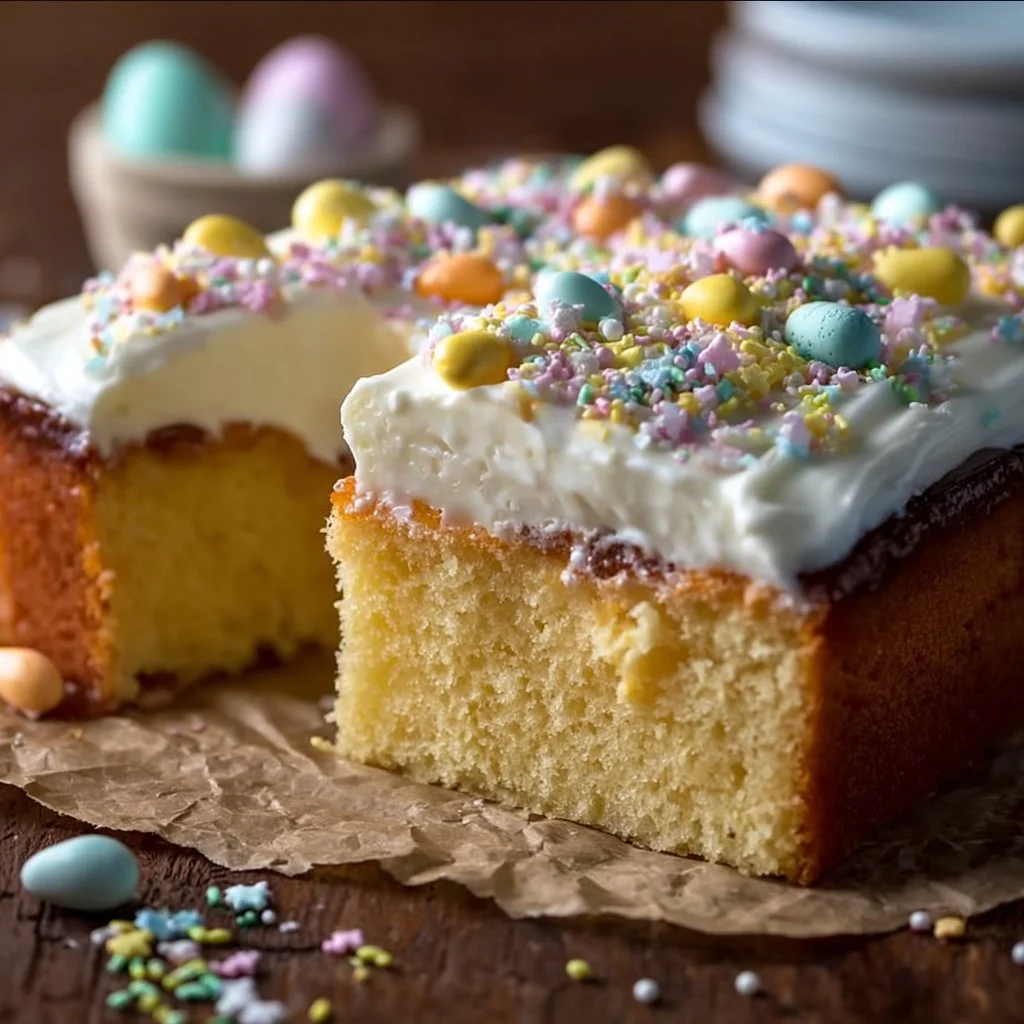 Easy Easter Poke Cake