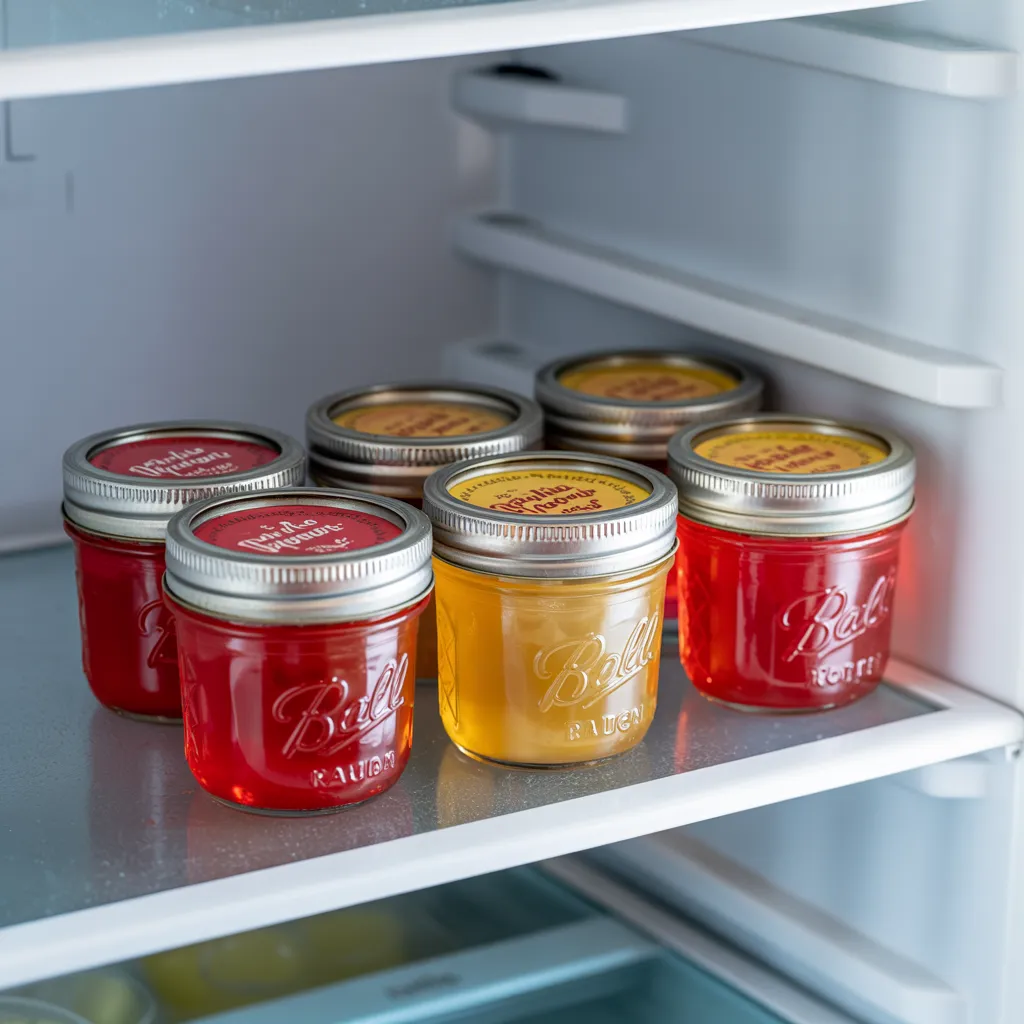 three different lipojaro jello flavor variations in small cups showing color range