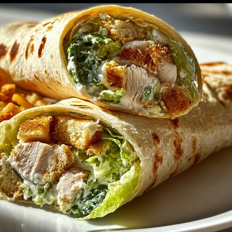 Delicious and easy chicken Caesar wraps ready to serve for lunch or a snack