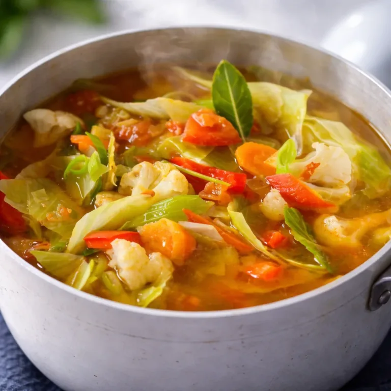 14 Day Rapid Soup Diet Recipe with nutritious ingredients for weight loss.