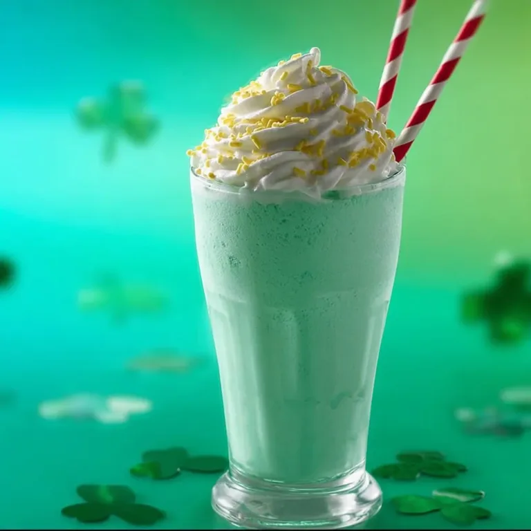 Delicious Shamrock Shake in a festive St. Patrick's Day cup