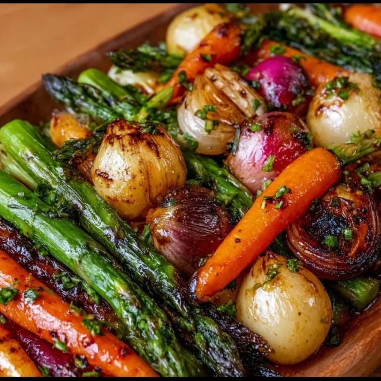 Spring vegetable medley featuring colorful assorted vegetables