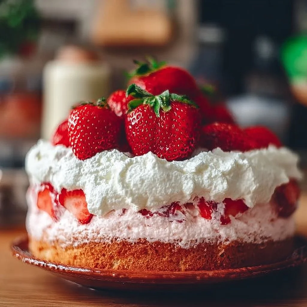 Strawberry Cloud Cake