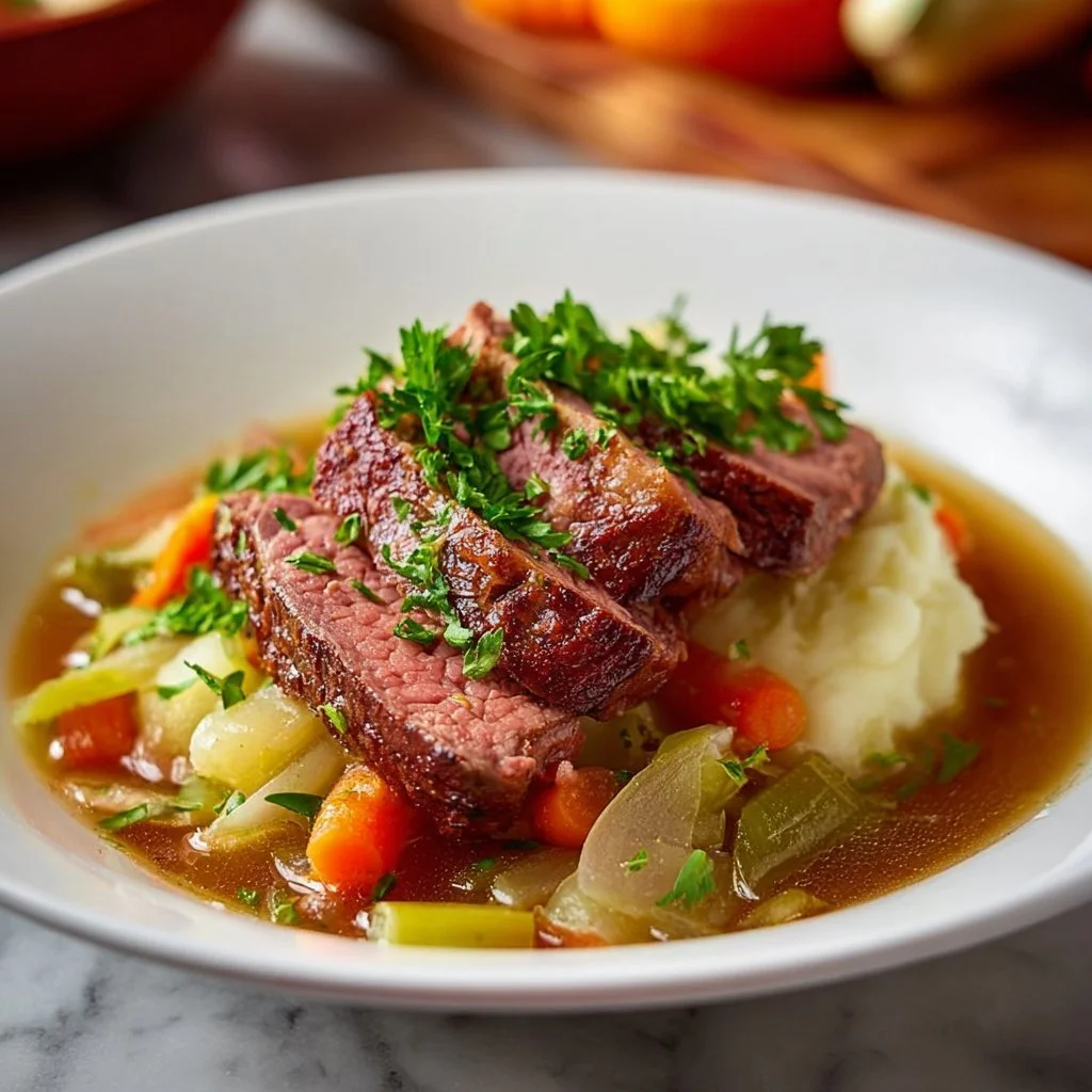 Traditional Irish Corned Beef and Cabbage