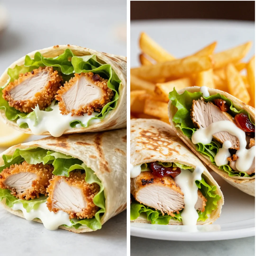 Crispy Chicken Caesar Wraps Comfort