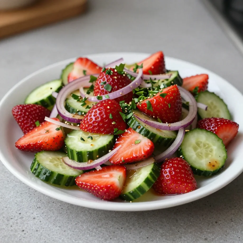 Cucumber Strawberry Salad