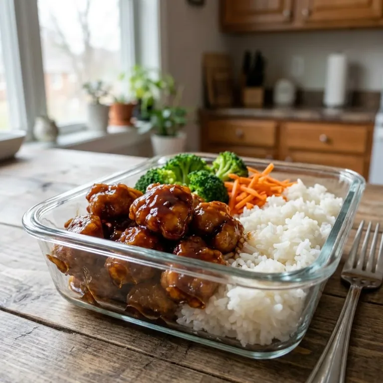 Delicious honey garlic chicken bowls prepared for meal prep in bowls.