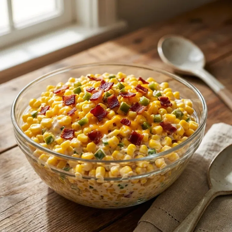 Delicious jalapeno popper corn salad with creamy dressing and fresh ingredients