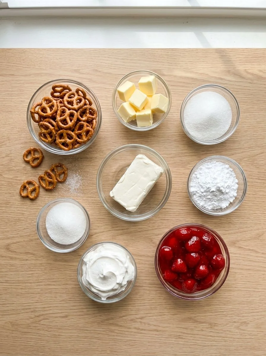 Easy No Bake Strawberry Pretzel Pie