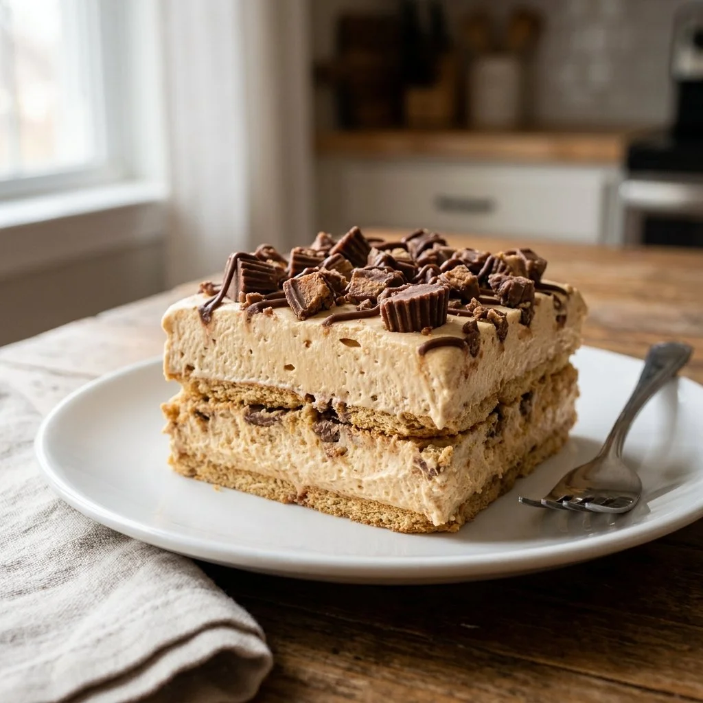 Easy Peanut Butter Cup Icebox Cake for Hot Summer Days
