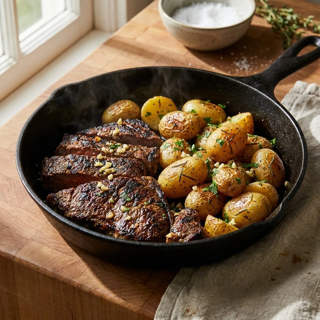 Easy Skillet Steak and Potatoes for Summer Evenings